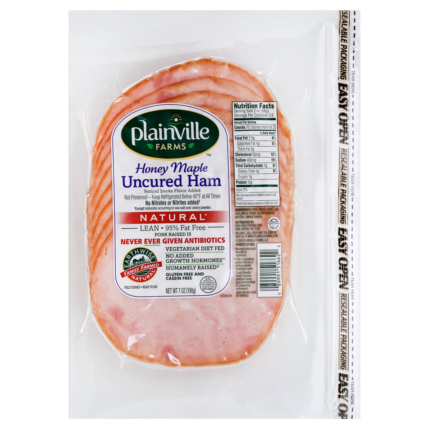 Plainville Farms Ham 7 oz - Honey Maple