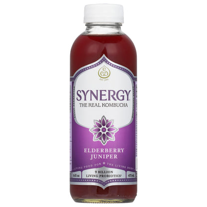 Synergy Elderberry Juniper Kombucha 16 fl oz
