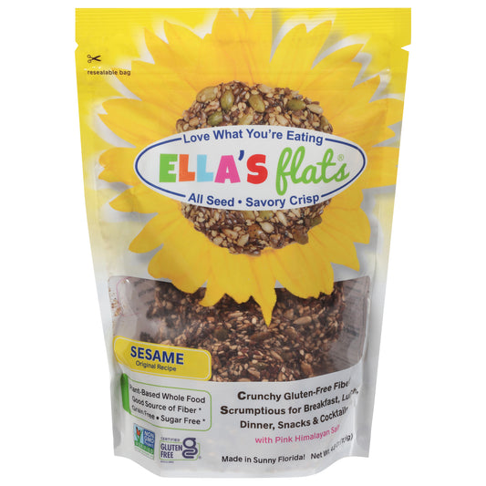 Ella's Flats Sesame Original Recipe Savory Crisp 4.8 oz