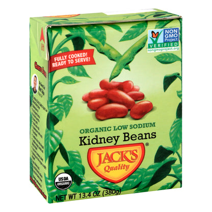 Jacks Quality Organic Low Sodium Kidney Beans 13.4 oz