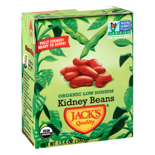 Jacks Quality Organic Low Sodium Kidney Beans 13.4 oz