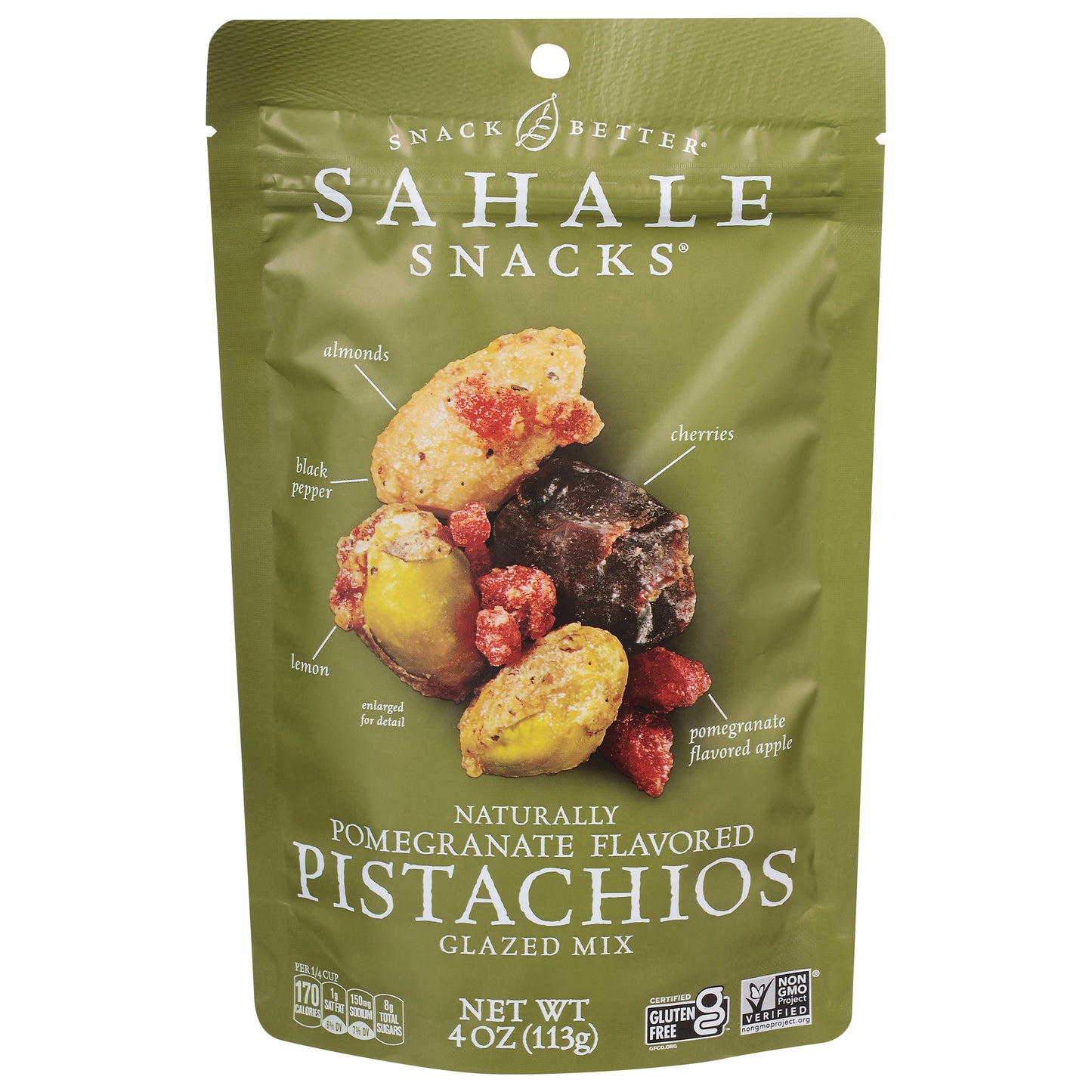 Sahale Snacks Pomegranate Flavored Pistachios Glazed Mix 4 oz