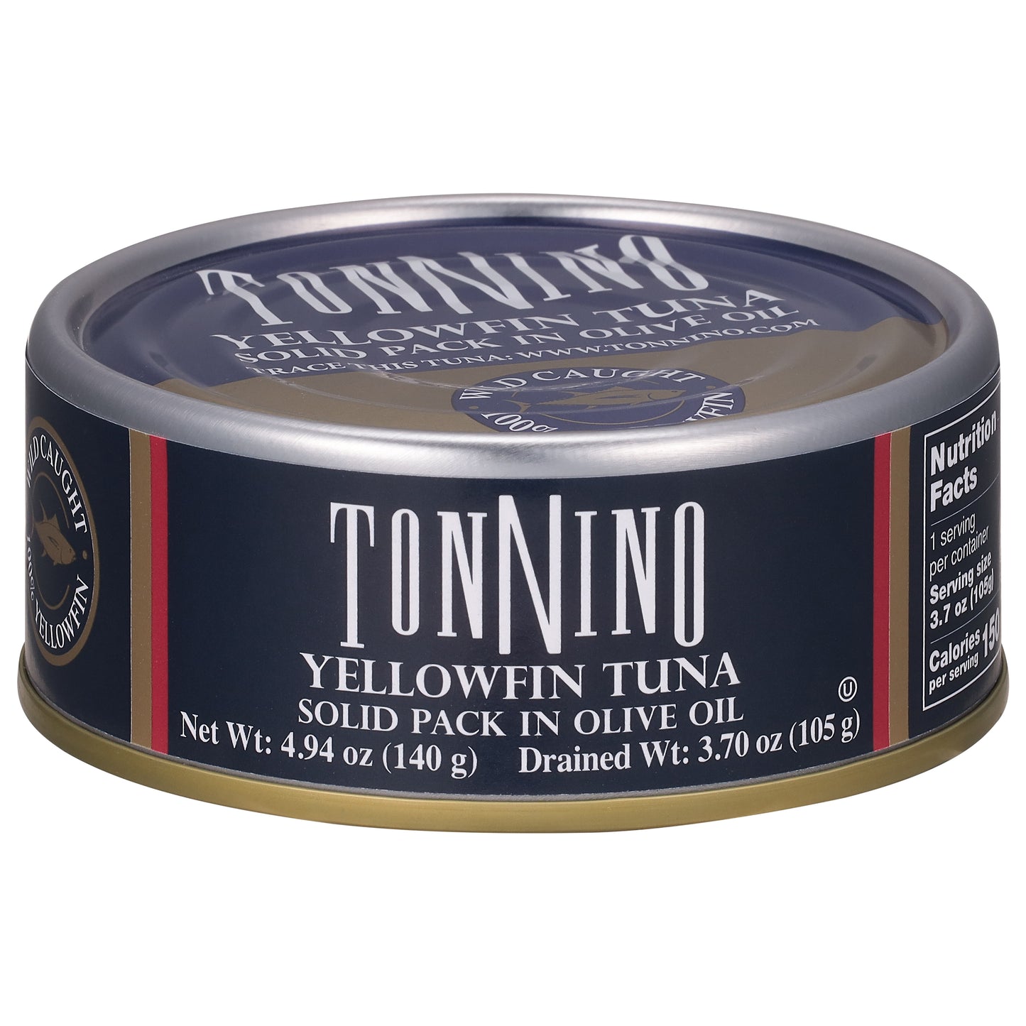Tonnino Solid Pack in Olive Oil Yellowfin Tuna 4.94 oz