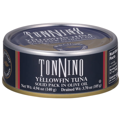 Tonnino Solid Pack in Olive Oil Yellowfin Tuna 4.94 oz