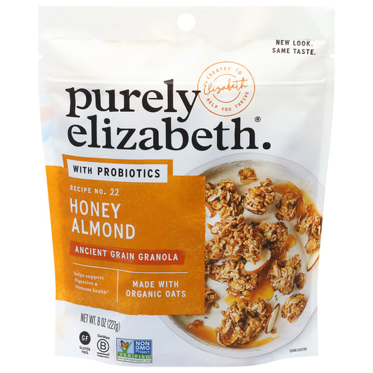 Purely Elizabeth Recipe No. 22 Honey Almond Ancient Grain Granola with Probiotics 8 oz