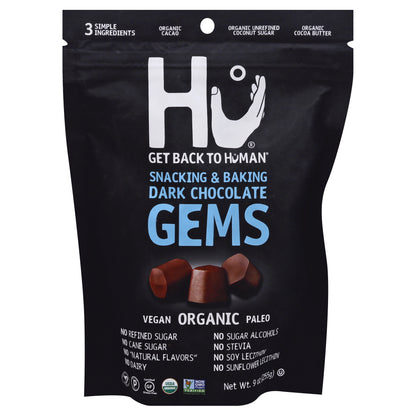 Hu Organic Snacking & Baking Dark Chocolate Gems 9 oz