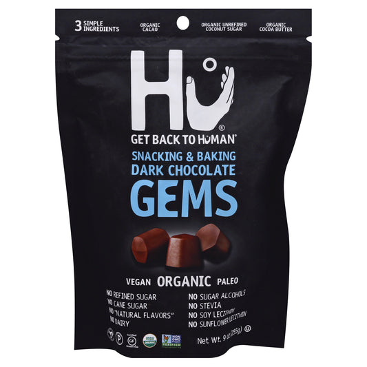 Hu Organic Snacking & Baking Dark Chocolate Gems 9 oz