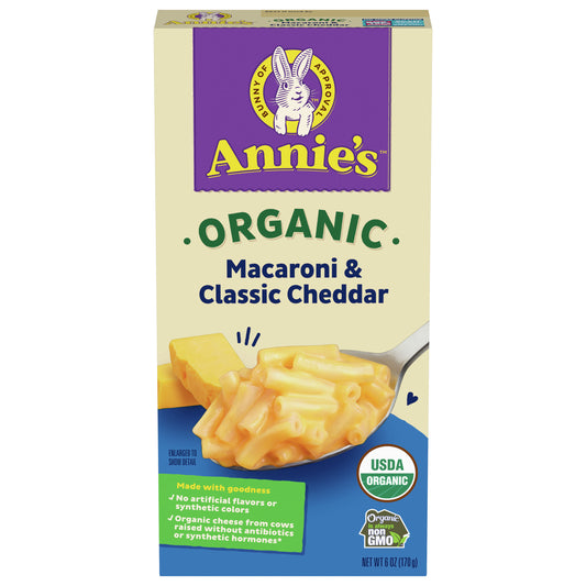 Annie’s Macaroni Classic Cheddar Organic Mac and Cheese Dinner with Organic Pasta, 6 OZ
