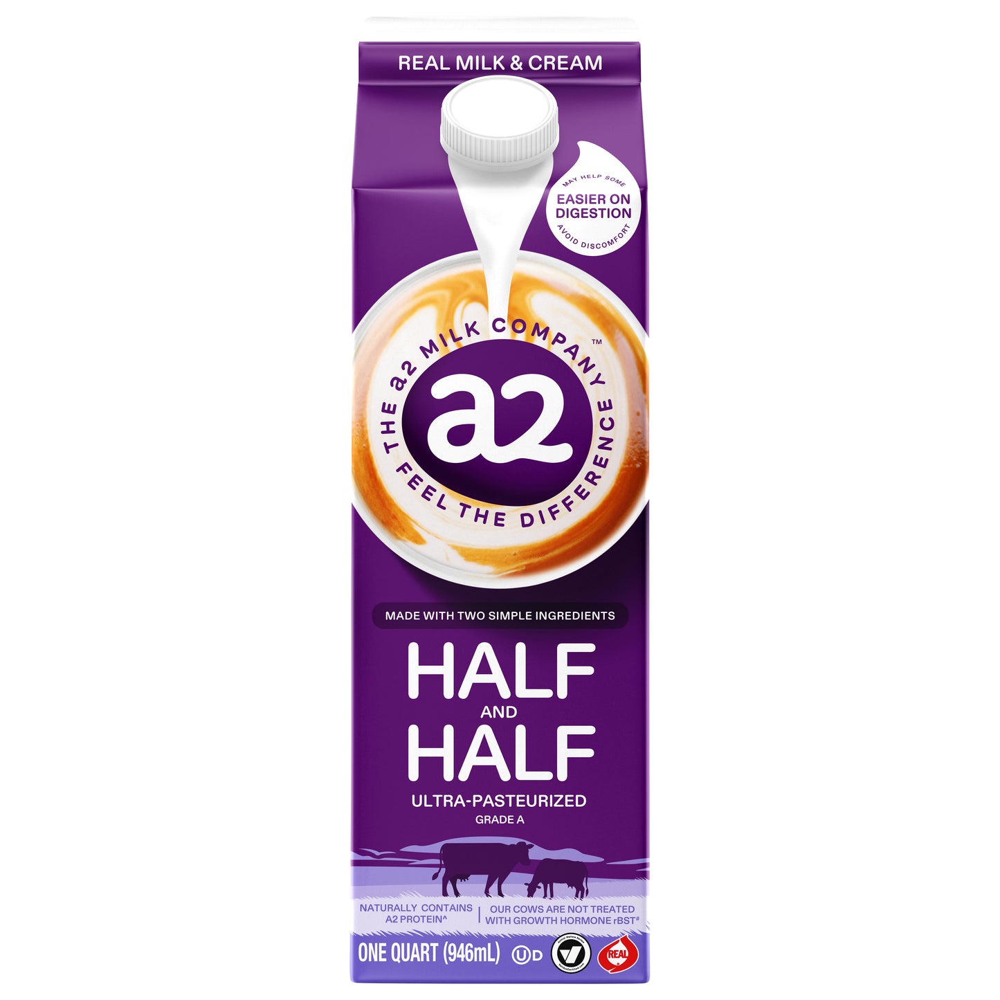 a2 Milk Half and Half, 32 oz