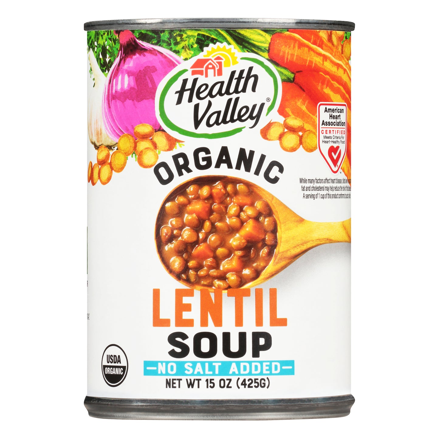Health Valley® Organic No Salt Added Lentil Soup 15 oz. Can