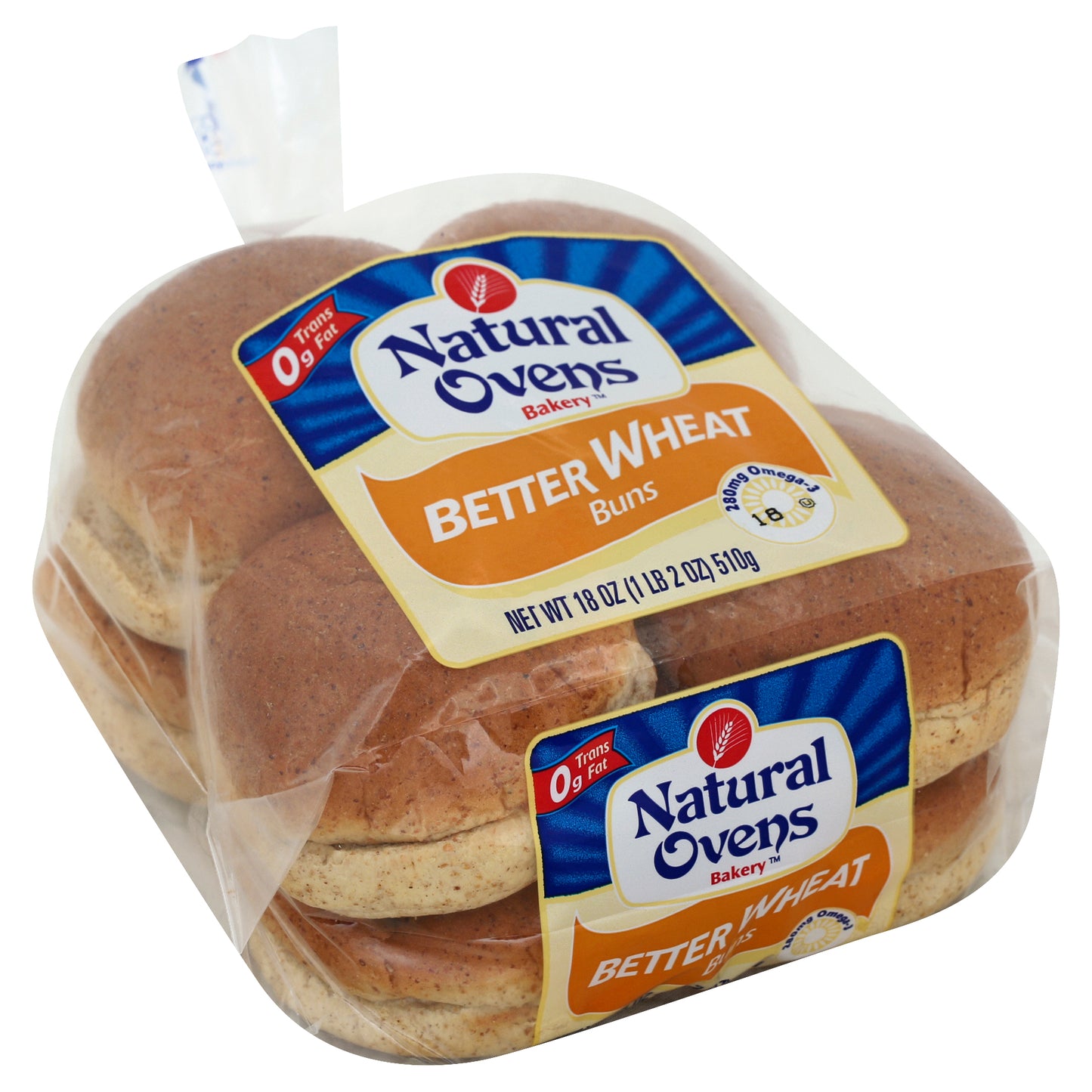 Natural Ovens Bakery Wheat Buns 18 oz