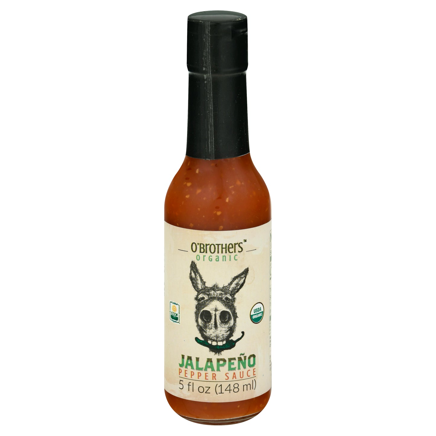 O'Brothers Organic Jalapeno Pepper Sauce 5 oz