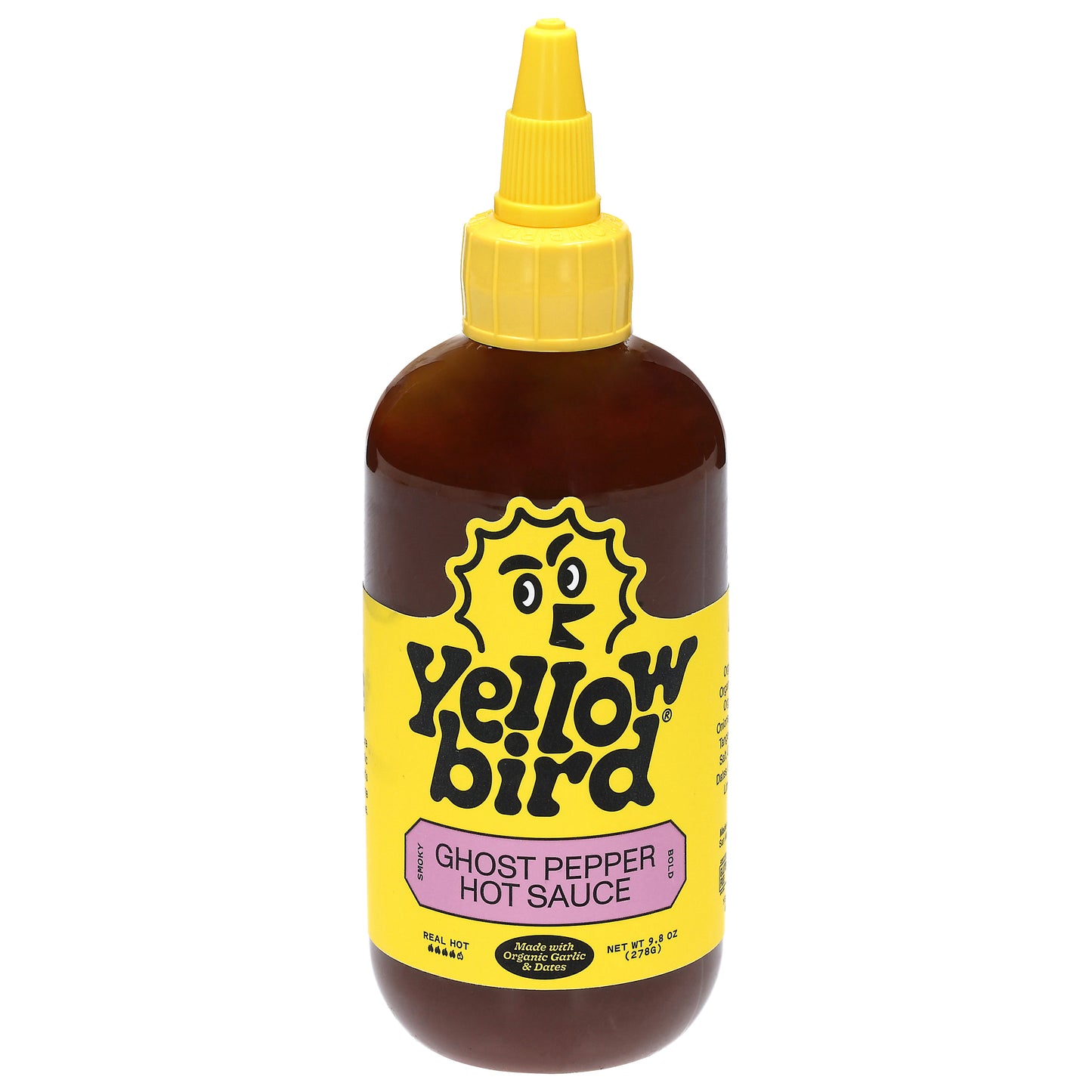 Yellowbird Real Hot Ghost Pepper Hot Sauce 9.8 oz