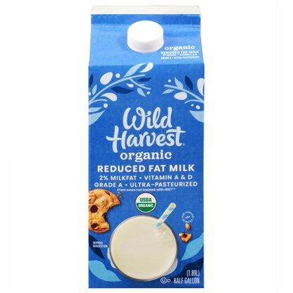 Wild Harvest Organic Reduced Fat 2% Milkfat Milk 0.5 gal