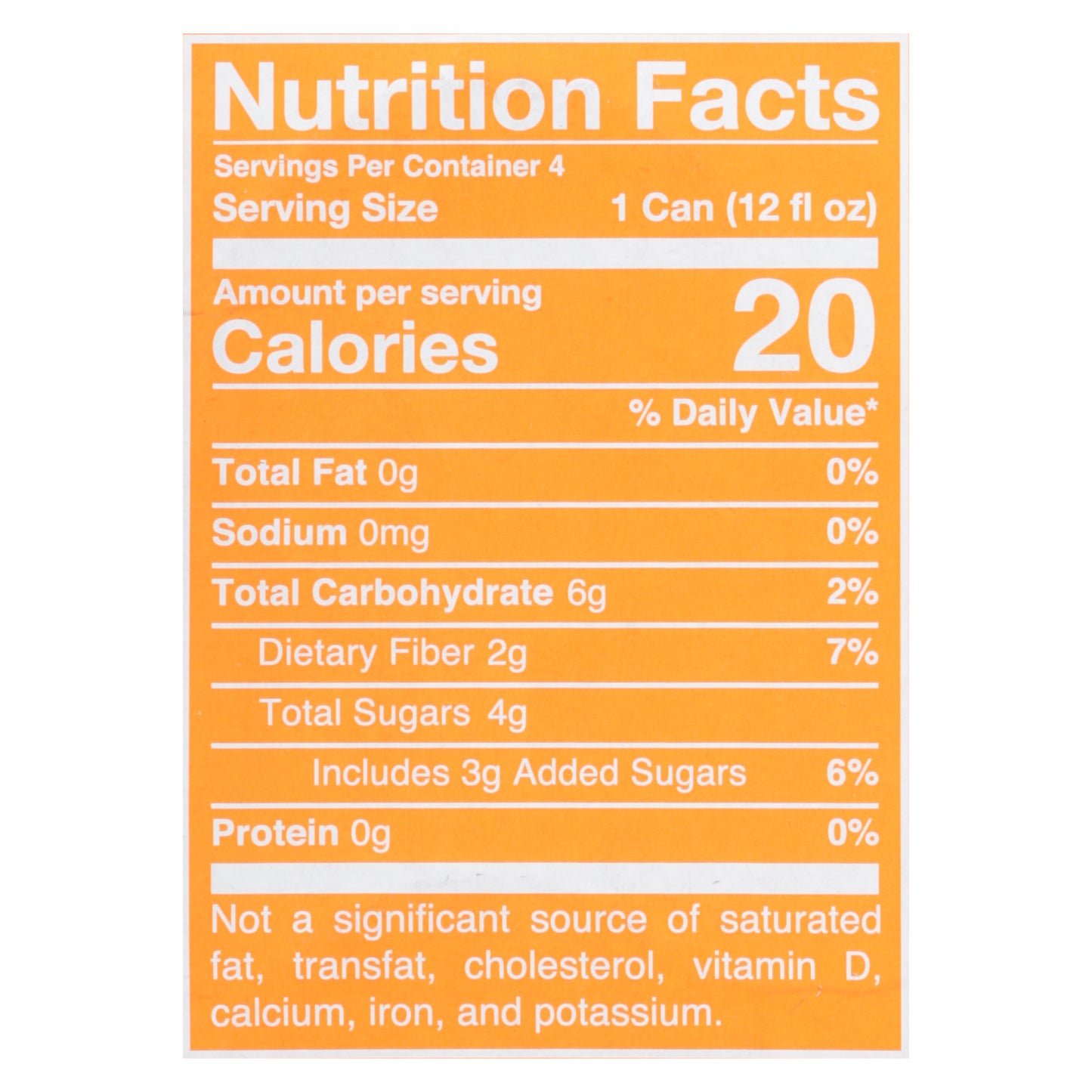 Poppi Orange Prebiotic Soda 4 - 12 fl oz Cans