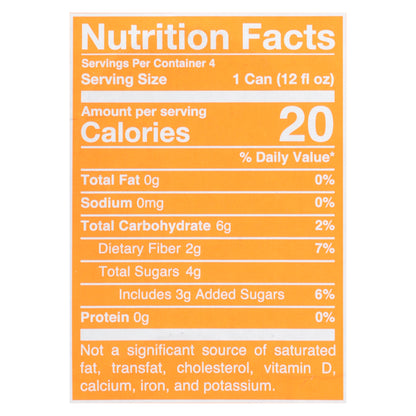 Poppi Orange Prebiotic Soda 4 - 12 fl oz Cans