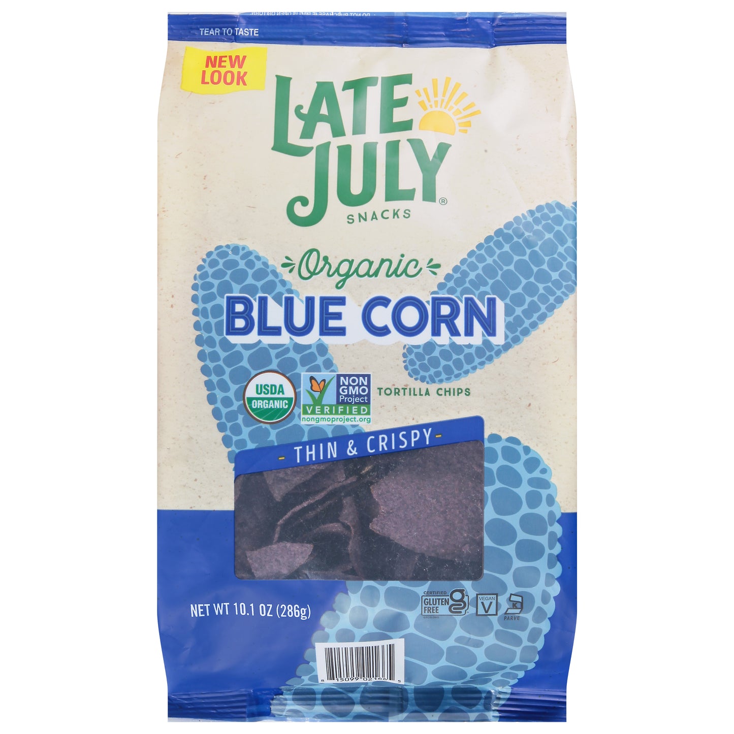 Late July Thin & Crispy Organic Blue Corn Tortilla Chips 10.1 oz