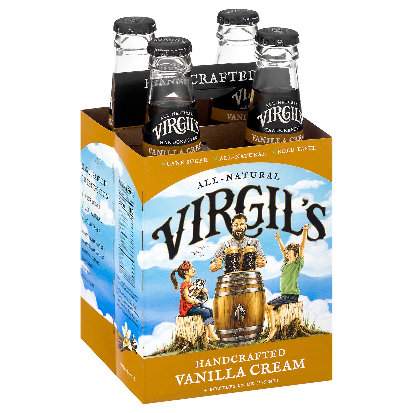 Virgil's Handcrafted Vanilla Cream Soda 4 Bottles 12 oz Bottle 4 ea