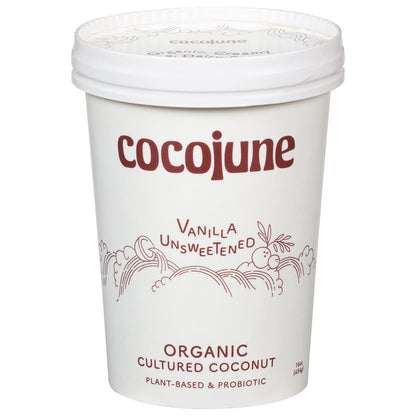 Cocojune Organic Vanilla Unsweetened Cultured Coconut 16 oz