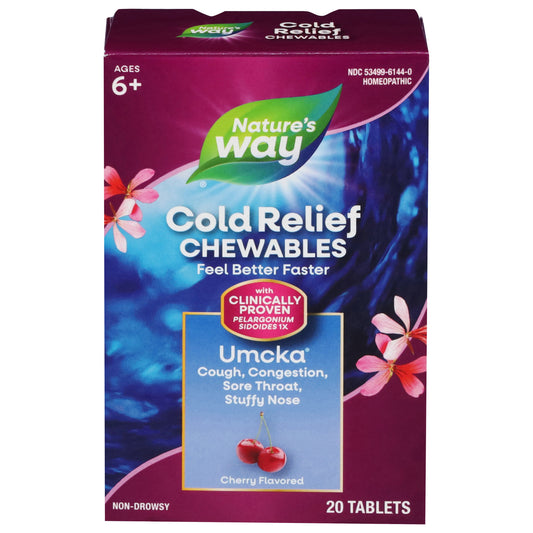 Nature's Way Chewables Non-Drowsy Cold Relief 20 Tablets