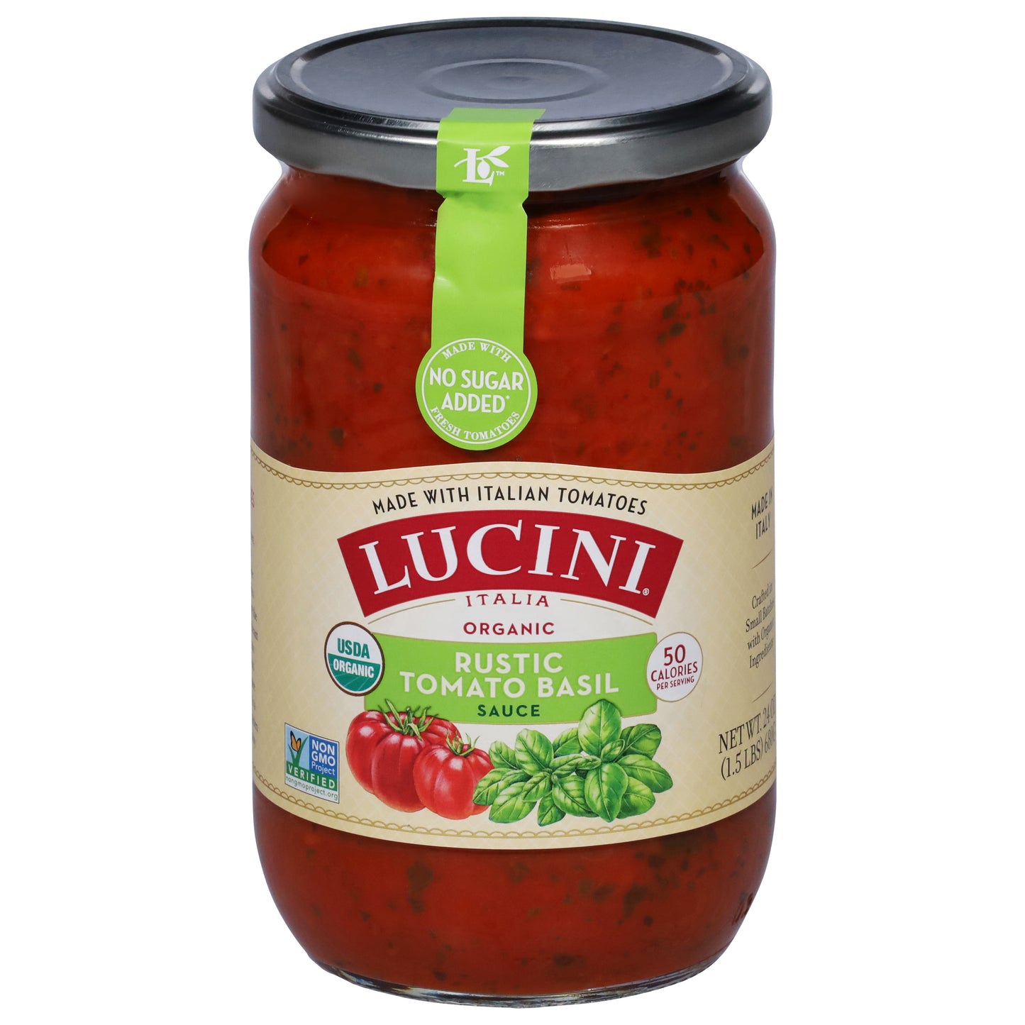 Lucini Italia Organic Rustic Tomato Basil Sauce 24 oz