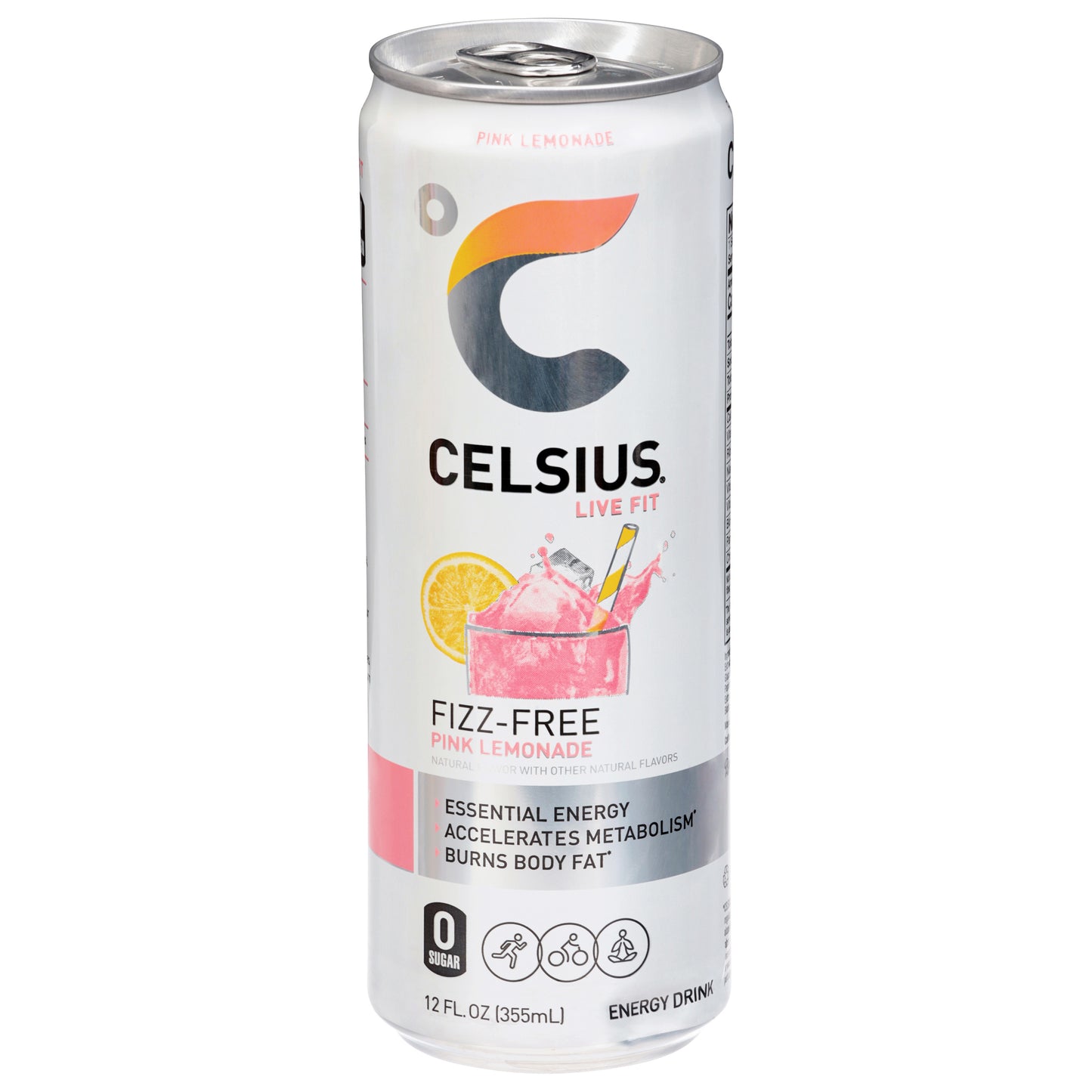 Celsius Fizz-Free Pink Lemonade Energy Drink 12 fl oz