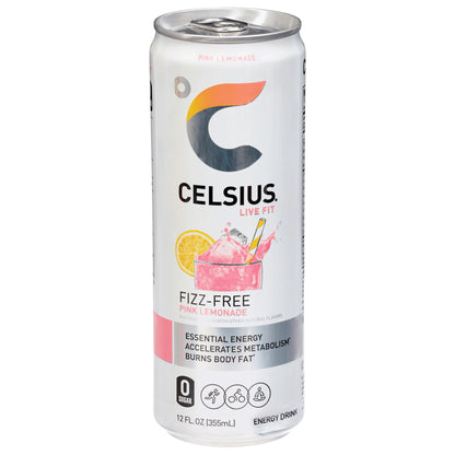 Celsius Fizz-Free Pink Lemonade Energy Drink 12 fl oz