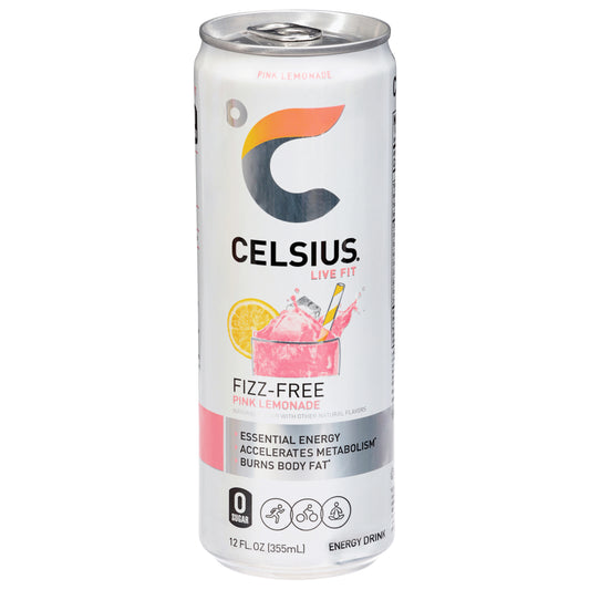 Celsius Fizz-Free Pink Lemonade Energy Drink 12 fl oz