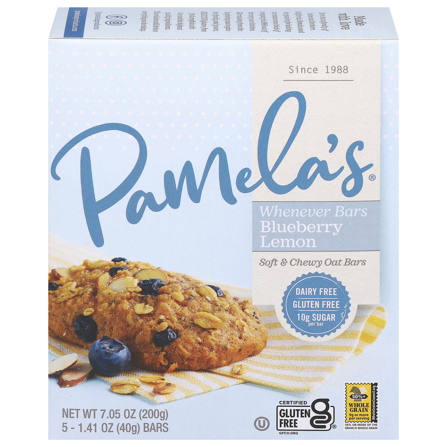 Pamela's Blueberry Lemon Whenever Bars 5 - 1.41 oz Bars