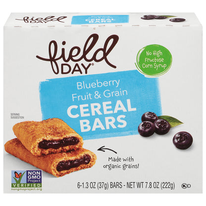 Field Day Fruit & Grain Blueberry Cereal Bars 6 - 1.3 oz Bars