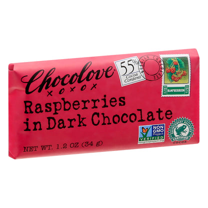 Chocolove 55% Cocoa Raspberries Dark Chocolate 1.2 oz