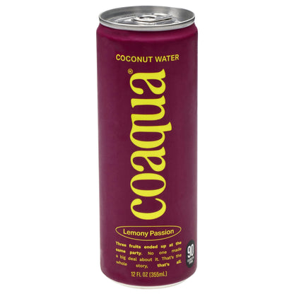 CoAqua Lemony Passion Coconut Water 12 fl oz