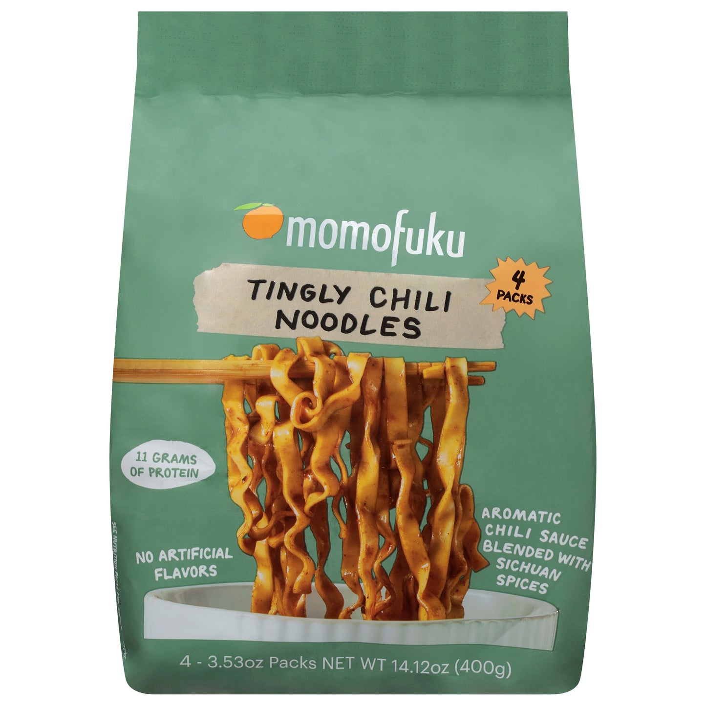 Momofuku Tingy Chili Noodles 4 - 3.53 oz Packs