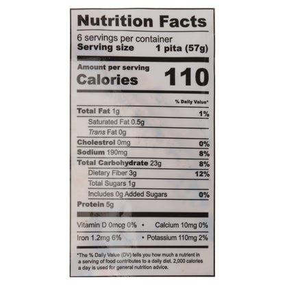 Atoria's Family Bakery Pita Bread 6 Each