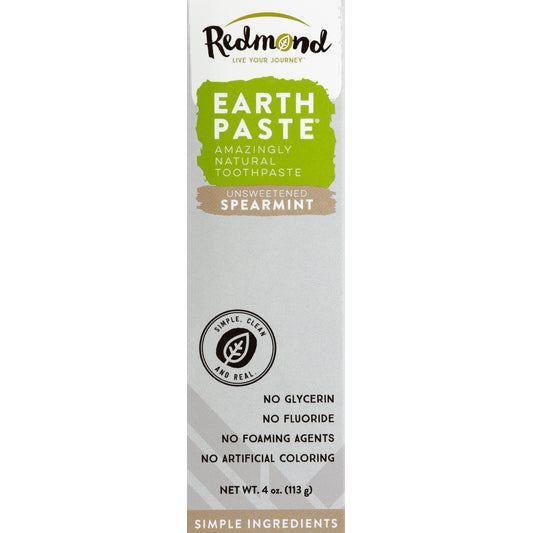 Redmond Toothpaste 4 oz - UNSWEETENED SPEARMINT