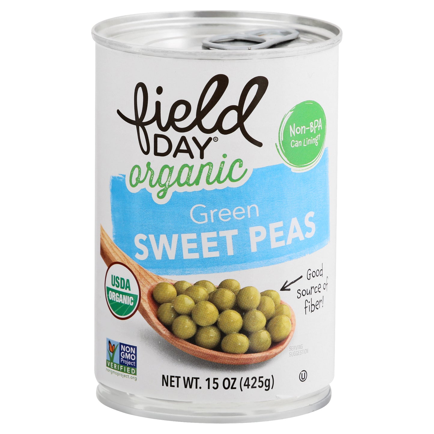 Field Day Green Organic Sweet Peas 15 oz