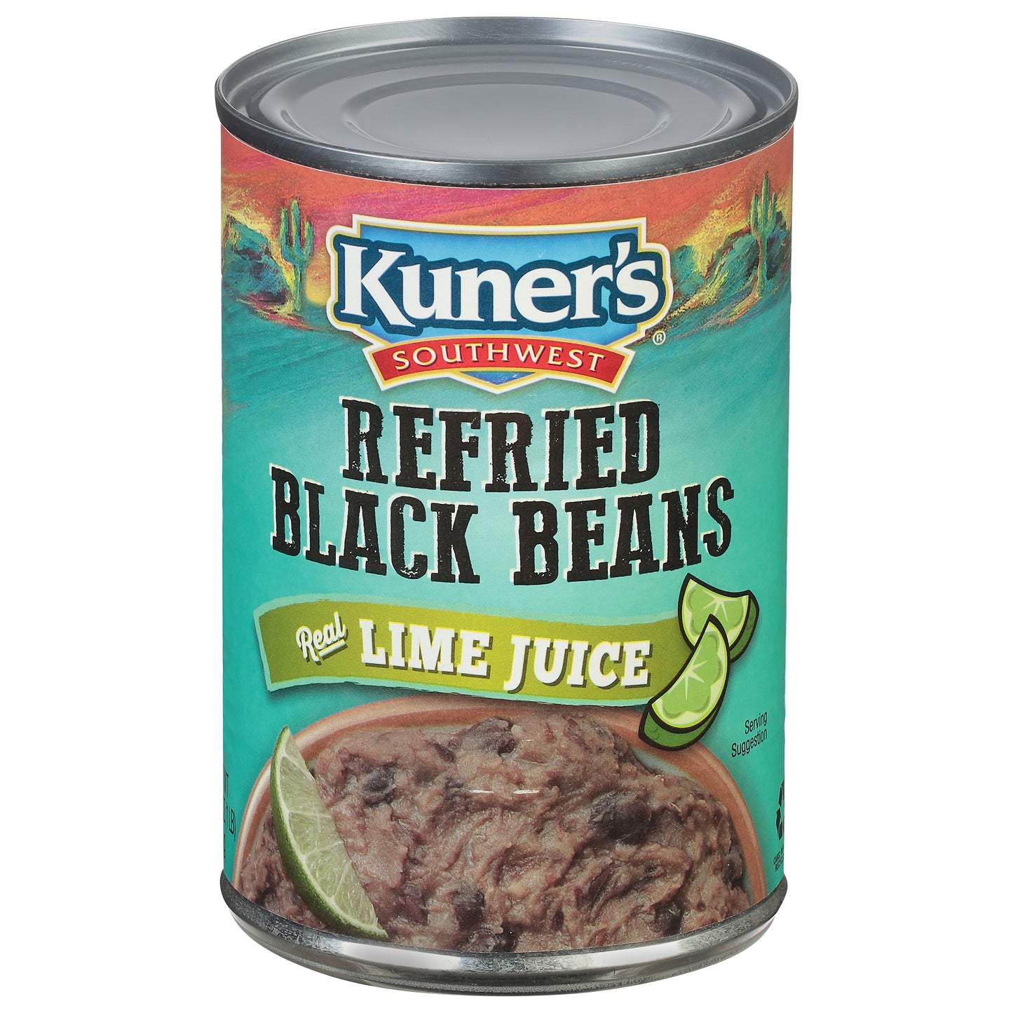 Kuner's Southwest Refried Real Lime Juice Black Beans 16 oz