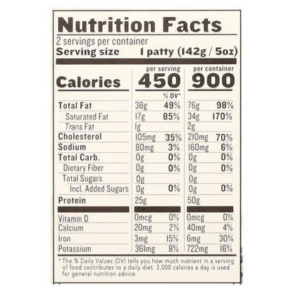 Force of Nature Venison and Beef Patties 2 ea