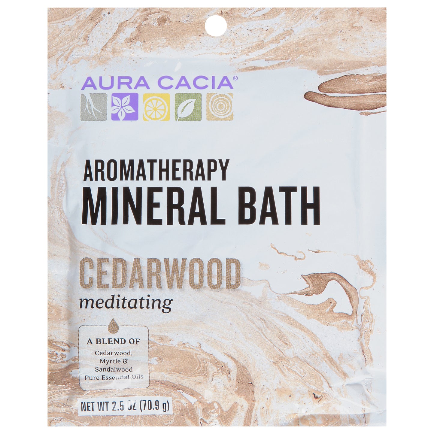 Aura Cacia Aromatherapy Meditating Cedarwood Mineral Bath 2.5 oz