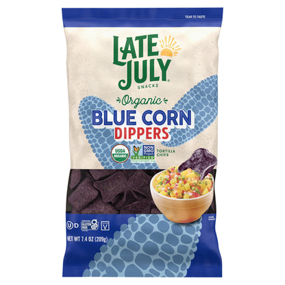 Late July Organic Dippers Blue Corn Tortilla Chips 7.4 oz