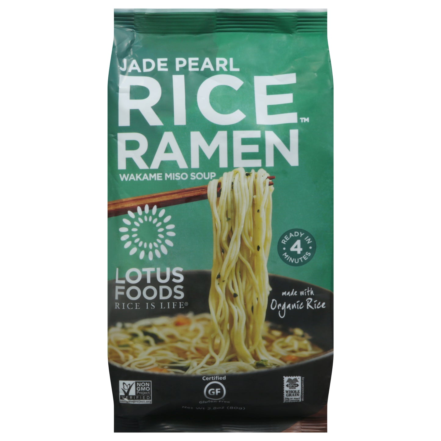 Lotus Foods Rice Ramen Jade Pearl Wakame Miso Soup 2.8 oz