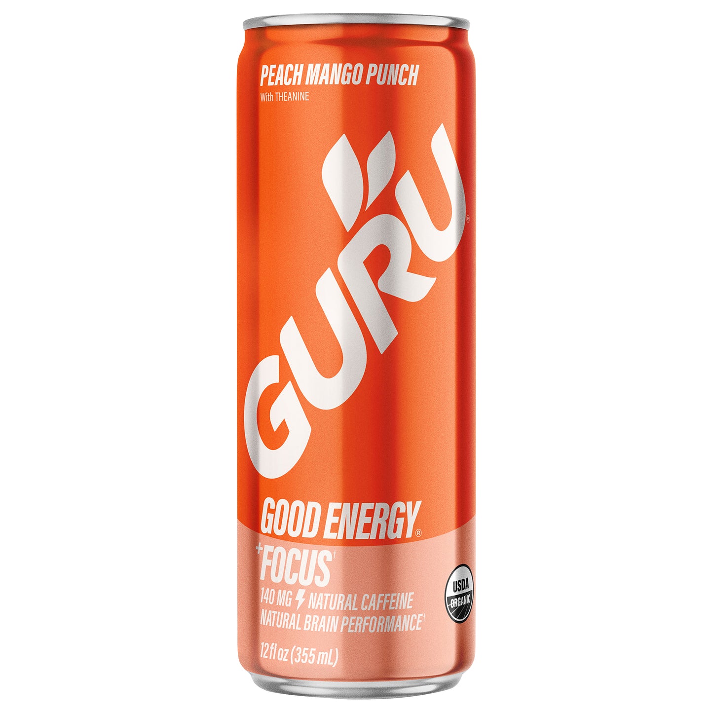 GURU ORGANIC ENERGY DRINK - PEACH MANGO PUNCH 12oz