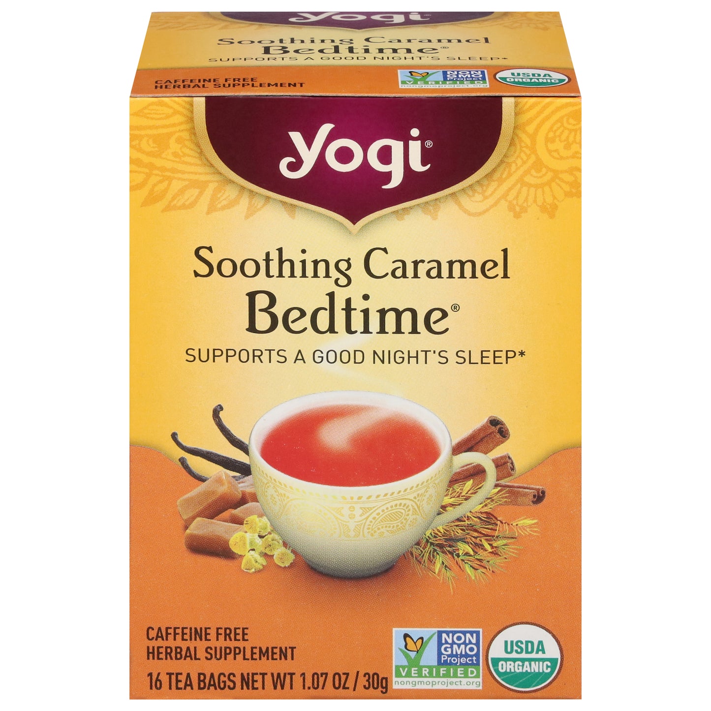 Yogi Bedtime Soothing Caramel Herbal Tea 16 Tea Bags