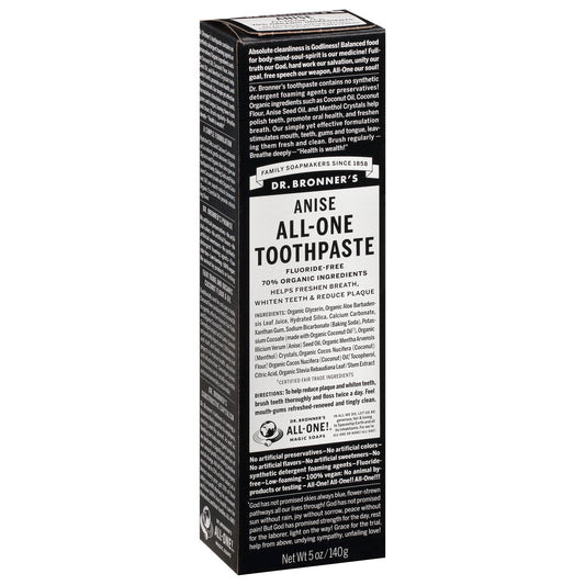 Dr. Bronner's Anise All-One Toothpaste 5 oz Box
