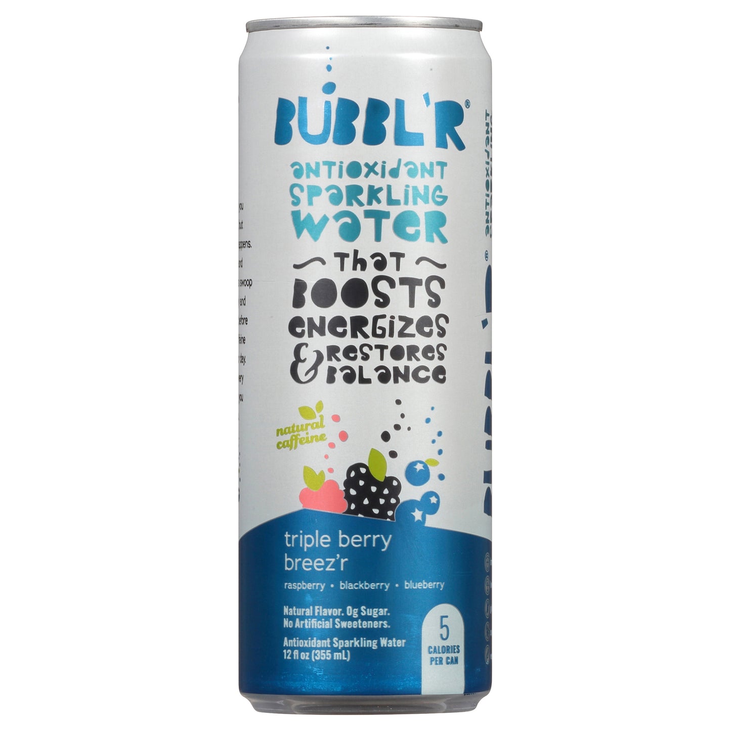 BUBBL'R Antioxidant Sparkling Water - triple berry breez’r - 12 fl oz