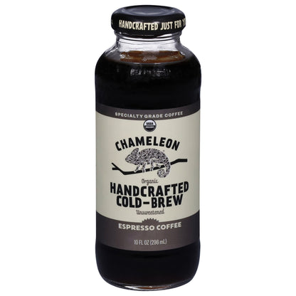 Chameleon Organic Unsweetened Handcrafted Cold-Brew Espresso Coffee 10 fl oz