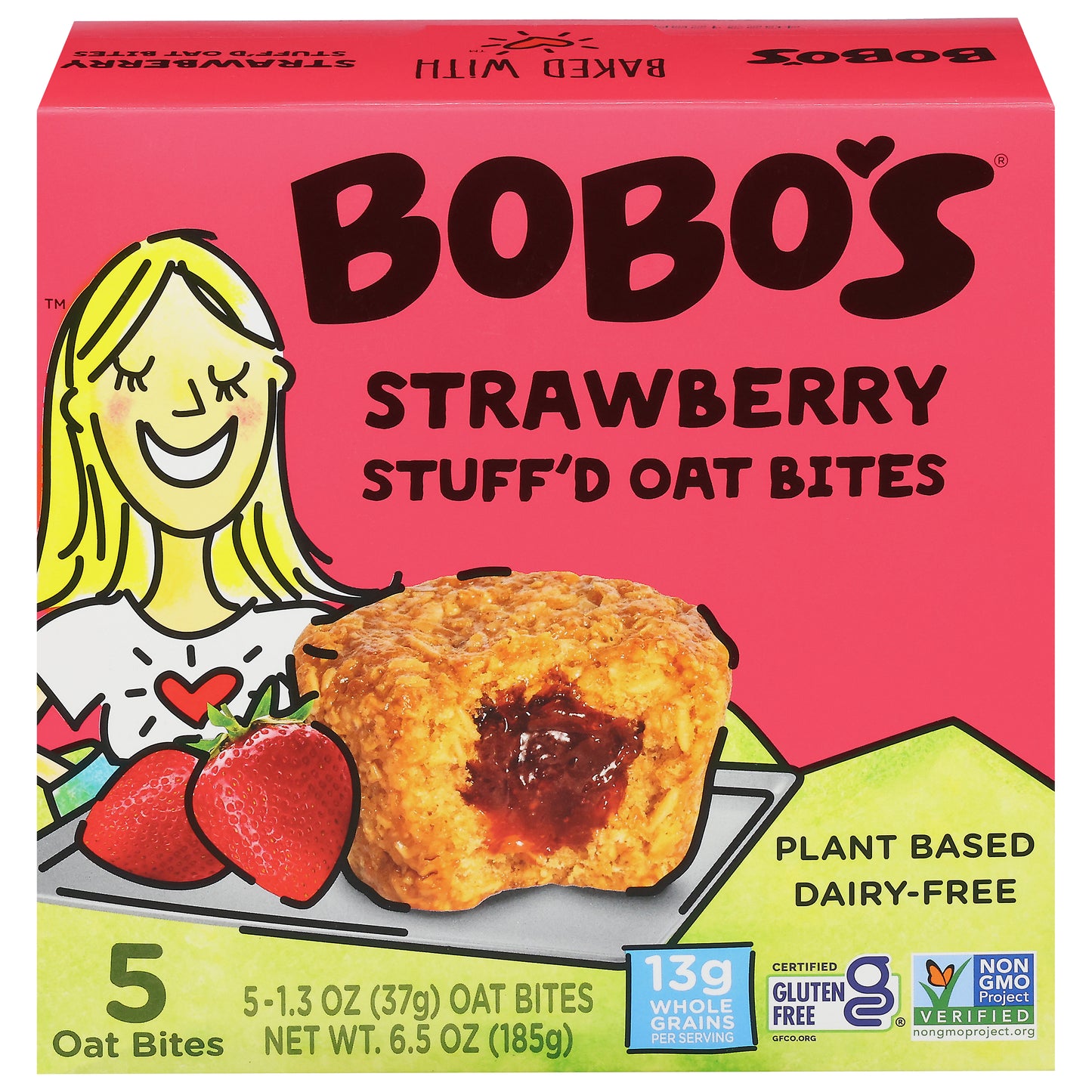 Bobo's Stuff'd Strawberry Oat 5 - 1.3 oz Bites
