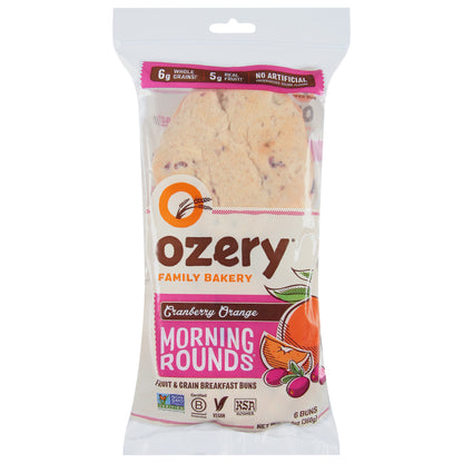 Ozery Morning Rounds Fruit & Grain Cranberry Orange Breakfast Buns 6 ea