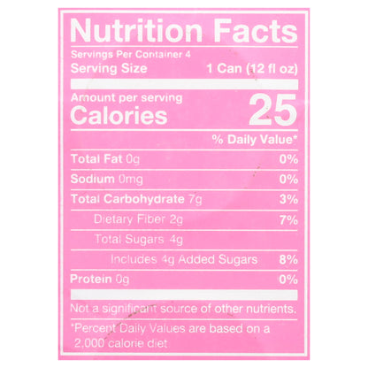 Poppi Raspberry Rose Prebiotic Soda 4 - 12 fl oz Cans