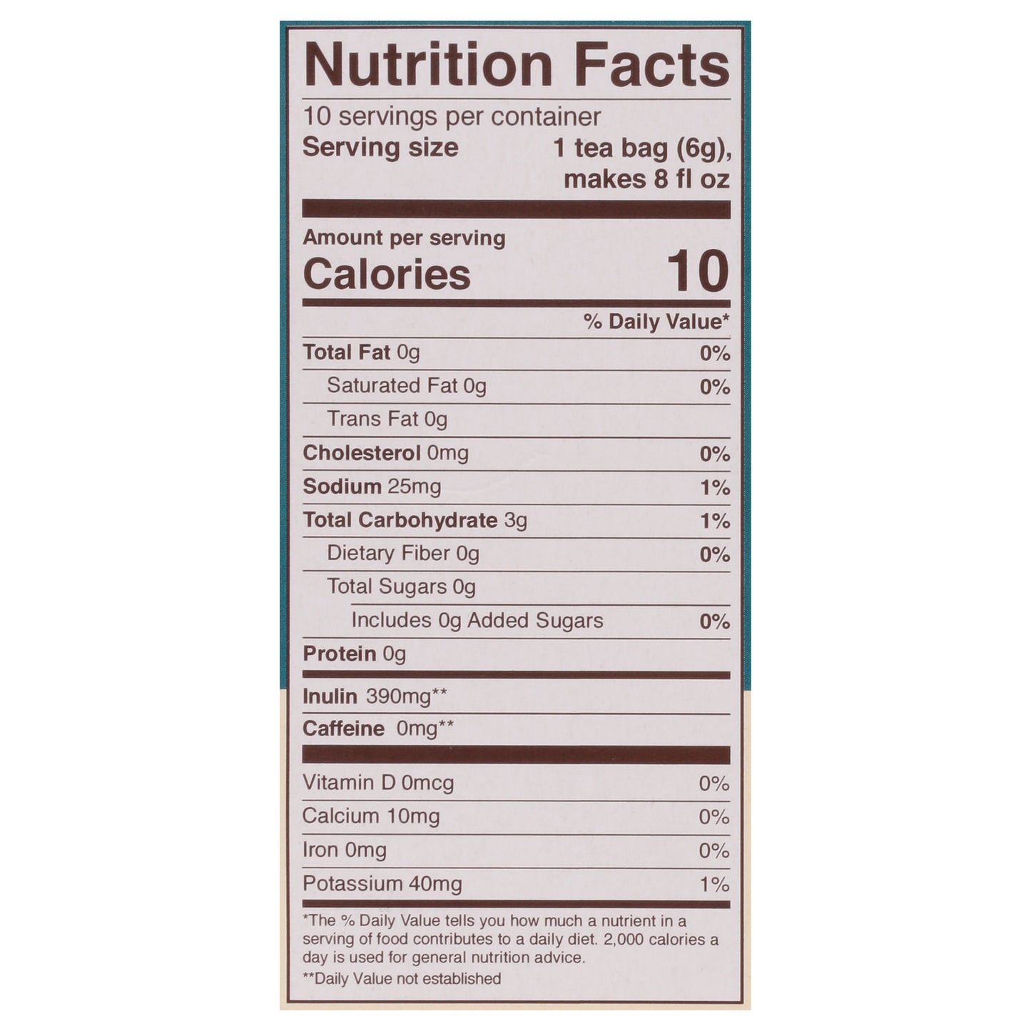 Teeccino Bags Dandelion Dark Roast Herbal Tea 10 ea